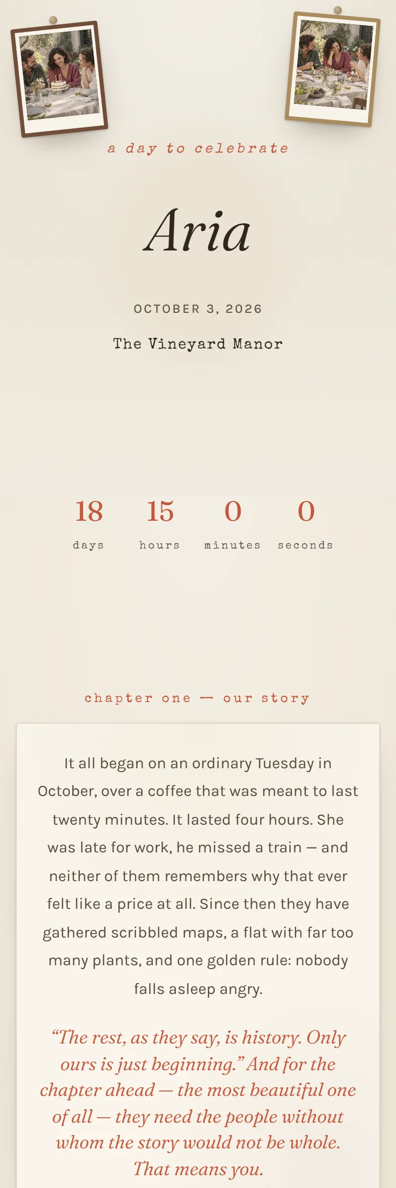 Online Anniversary invitation, Reel Memories template