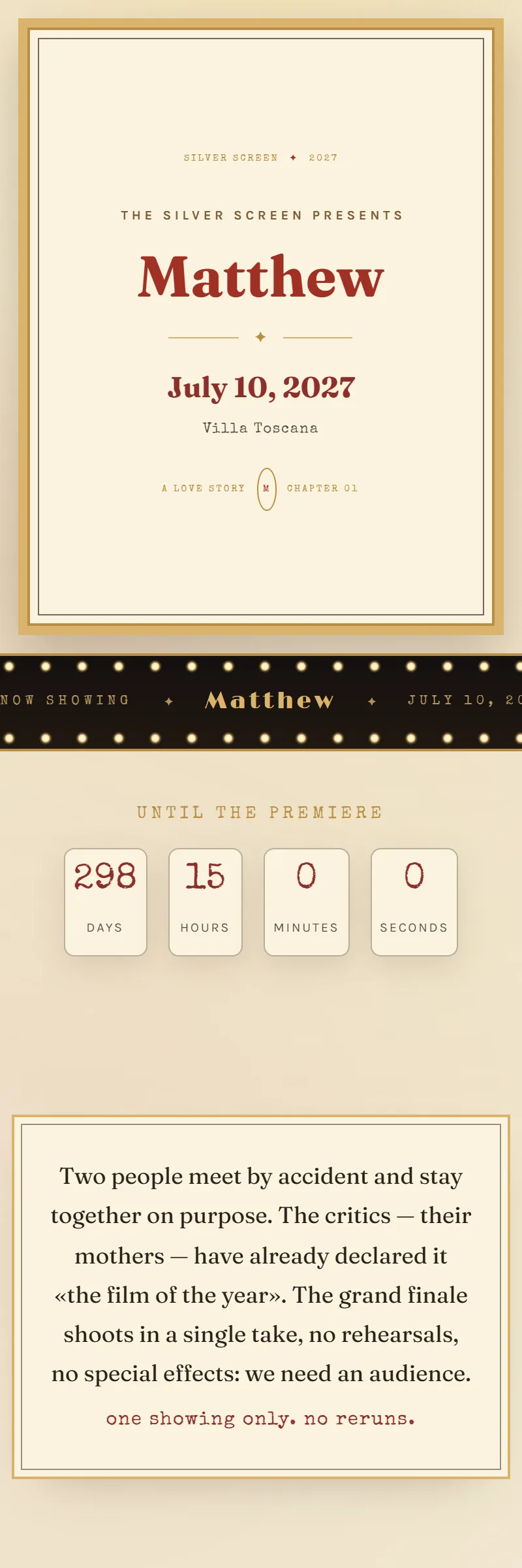 Online Anniversary invitation, Silver Screen template