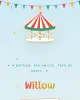 Online Baptism invitation, The Enchanted Carousel template