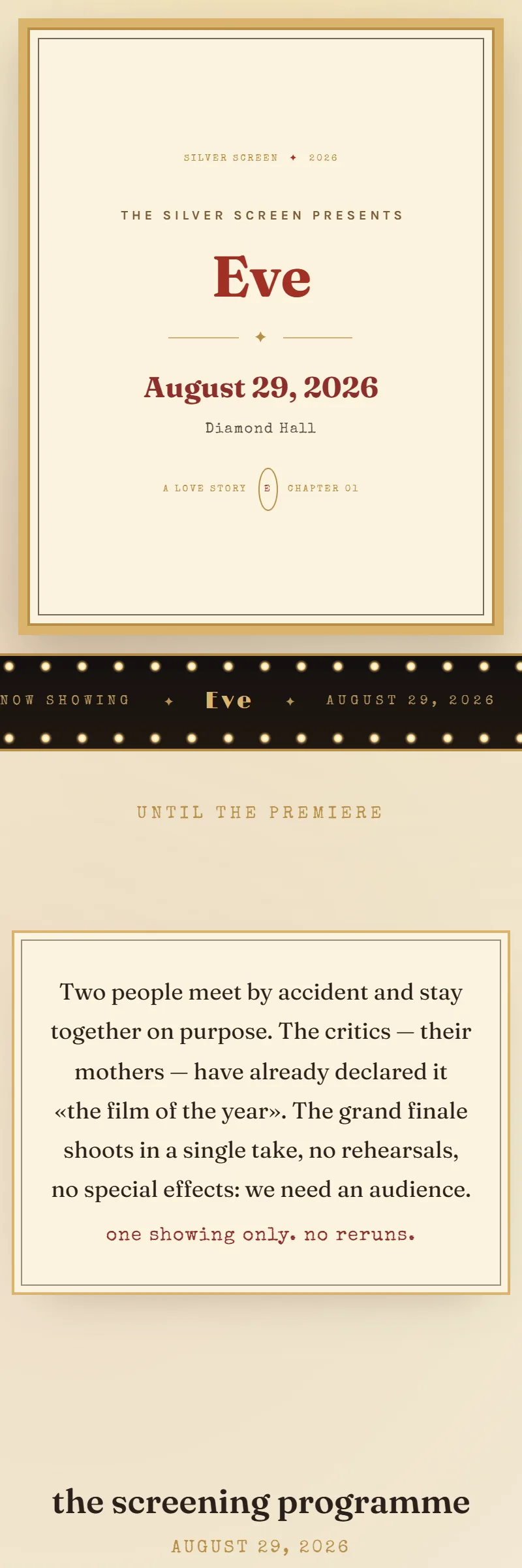 Online Coming of Age invitation, Silver Screen template